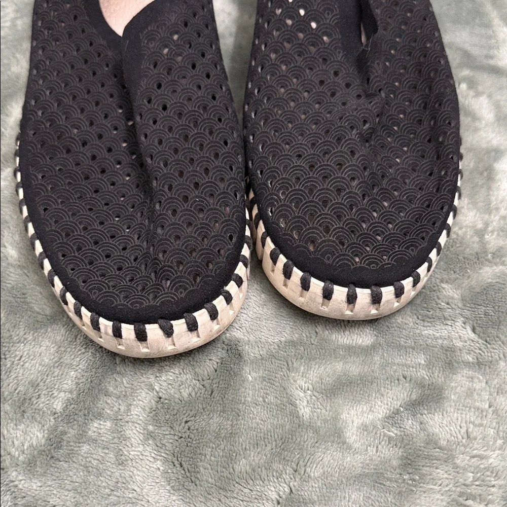 Ilse Jacobsen Black Espadrille Slip-Ons